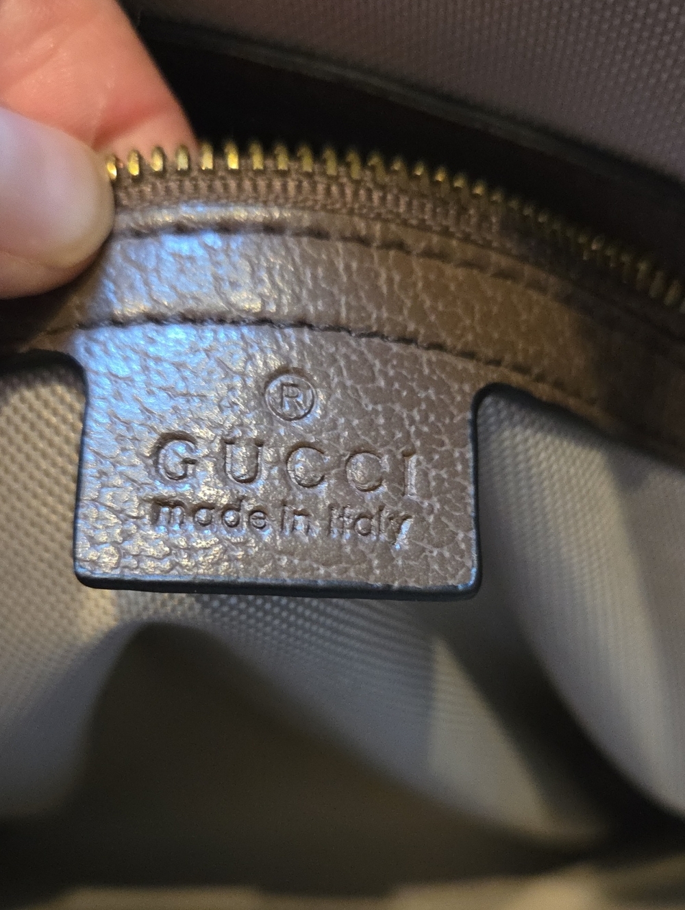 Authentic Gucci GG Supreme Monogram Web Small Ophidia Messenger Bag Brown - Picture 9 of 12